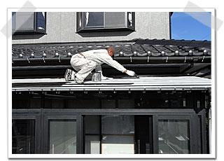 ステンレス製の屋根の仕上げ塗装